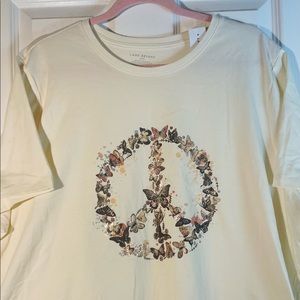 Butterfly peace sign T-shirt
